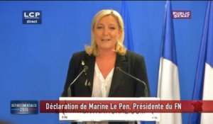 Départementales - Marine Le Pen : "Manuel Valls doit démissionner"