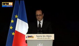 Hollande: "Tout sera mis en oeuvre" pour remettre les corps aux familles