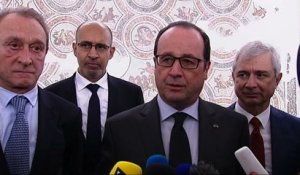 Marche contre le terrorisme : interview du président au musée du Bardo, à Tunis