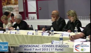 MONTAGNAC - 2015 - CONSEIL D'AGGLO  de la CAHM - PREMIERE PARTIE - CONSEIL du 7 AVRIL 2015