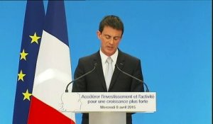 Valls annonce un geste fiscal de 2,5 milliards d'euros pour soutenir les investissement industriels