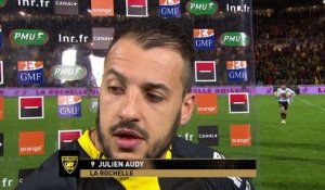 TOP14 - La Rochelle-Stade Français: Interview Julien Audy (LAR) - J22 - Saison 2014/2015