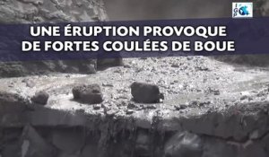 Une éruption provoque d'impressionnantes coulées de boue