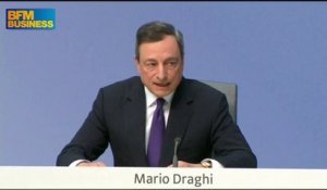 BCE: une jeune femme se rue sur Mario Draghi en conférence de presse