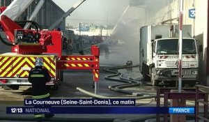 Incendie à La Courneuve : les pompiers sont toujours à pied d'oeuvre