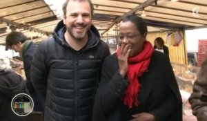 Babette au marché avec Lionel Rosso