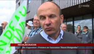Plan d'eau de la Normandelière: Manifestation à Brétignolles