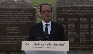 Discours du président François Hollande suite à la visite de l’ancien camp de concentration de Natzweiler-Struthof