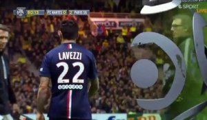 Ezequiel Lavezzi met un gros vent à Laurent Blanc (Nantes-PSG)
