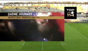 TOP14 - Montpellier - Bayonne: Essai Akapusi Qera (MON) - J24 - Saison 2014/2015