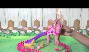 Barbie na placu zabaw z pieskiem- Bawcie się z nami