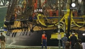 "L'Hermione" accoste à Yorktown aux Etats-Unis