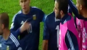 Aguero goal vs Uruguay