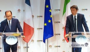 Conférence de presse conjointe avec Matteo Renzi