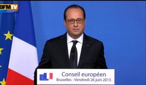 Hollande: "Il ne faut pas céder à la peur, jamais"