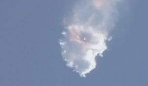 L’explosion en plein vol d’une fusée SpaceX, en 42 secondes