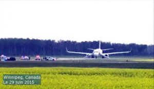 Evacuation d'urgence d'un avion, 6 blessés