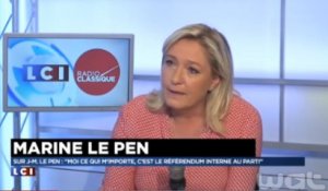 Marine Le Pen : «Si la carrière de Jean-Marie Le Pen se résume à son pouvoir de nuisance, c'est assez pathétique»