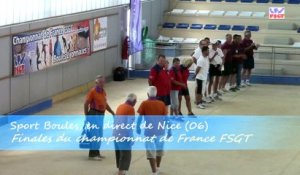 2015 France Quadrettes FSGT 3 et 4 à Nice, la présentation