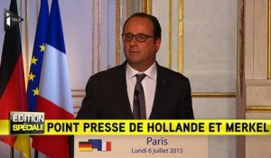François Hollande: "Il y a urgence pour la Grèce, pour l'Europe"