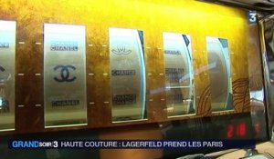 Fashion week : Karl Lagerfeld et Coco Chanel au Grand Palais