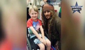 Johnny Depp : Sa visite à des enfants malades déguisé en Jack Sparrow