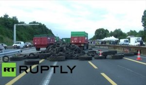 Des paysans en colère bloquent des autoroutes à Lyon