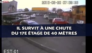 Il survit à une chute du 17e étage de 40 mètres