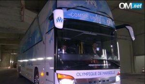 OM-Caen : l'arrivée des Olympiens au Vélodrome