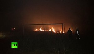 Espagne : les pompiers combattent les feux de forêt