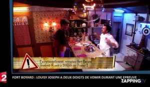 Fort Boyard : Louisy Joseph à deux doigts de vomir en mangeant un poisson qui urine par la peau