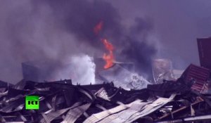 Paysage de désolation après l’explosion en Chine