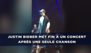 Justin Bieber met fin à un concert après une seule chanson