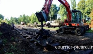 Implantation d'une ligne de chemin de fer à vapeur à Crèvecoeur-le-Grand
