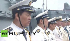 Une parade d’adieu des navires de la Flotte russe du Pacifique et des Forces navales chinoises