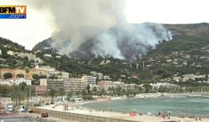 Impressionnant incendie sur les hauteurs de Menton