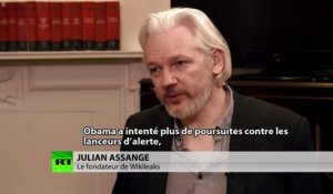 Assange : Obama poursuit les dénonciateurs pour travailler avec les médias, non pour des pays rivaux