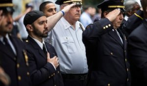 Célébration des attentats du 11 septembre 2001, les proches des victimes se recueillent