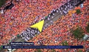 Manifestation des indépendantistes en Catalogne