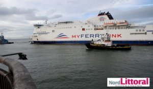 My Ferry Link : le Rodin quitte le port de Calais