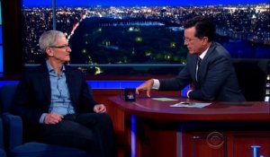 Tim Cook avec Stephen Colbert sur The Late Show