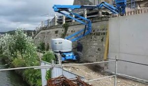 Passerelle de Soissons : visite du chantier