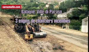 Faits divers : 3 engins de chantiers incendiés en Balagne