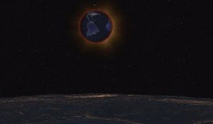 L’éclipse de super Lune… vue de la lune