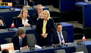 Marine Le Pen traite François Hollande de "vice-chancelier" d'Angela Merkel