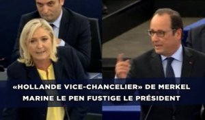 «Hollande vice-chancelier» de Merkel assène Marine Le Pen