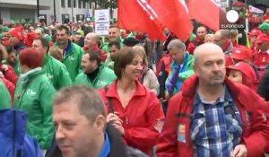 Manifestation monstre contre l'austérité à Bruxelles