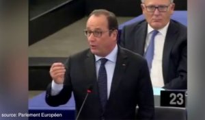 Sortir de l'Europe, de l'euro, "et pourquoi pas de la démocratie" répond François Hollande à Marine Le Pen