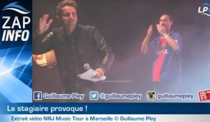 Zap : avec le maillot du PSG en plein concert à Marseille !