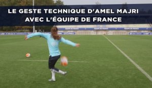 Le geste technique d'Amel Majri avec l'équipe de France